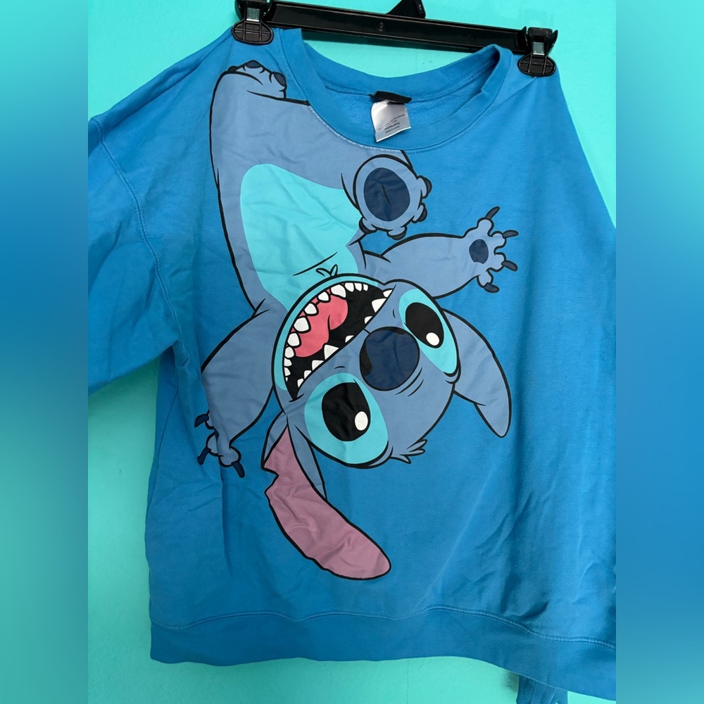 Y2K Vintage Disney Blue Stitch Sweatshirt Playful Cartoon Design. Size XXXL (21)